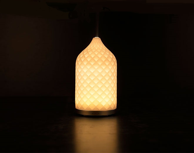 Hiro ABS base Ceramic Cover aromatherapy diffuseur avec lampe
